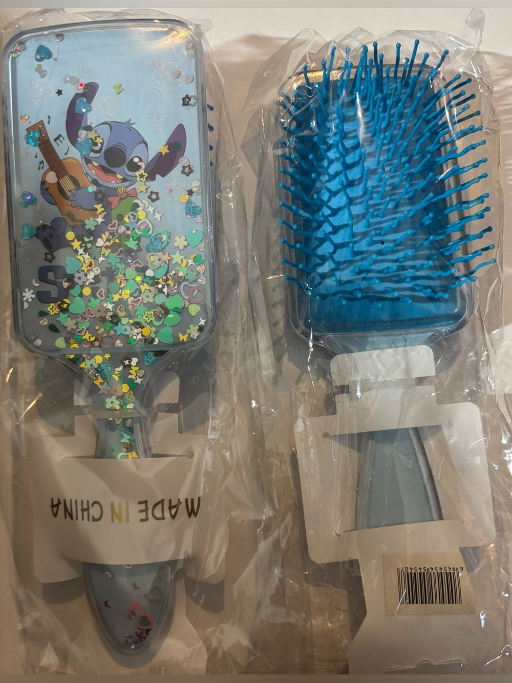 Stitch Kids Blue Paddle Hair Brush